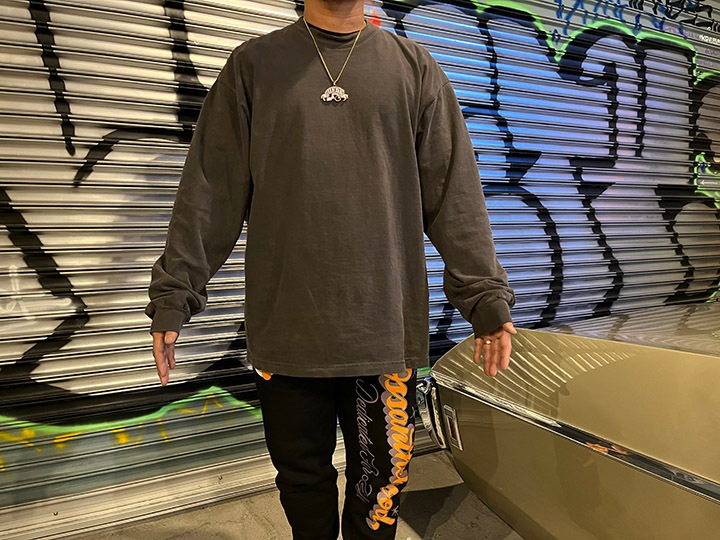 LOS ANGELES apparel 6.5oz. garment dye longsleeve / black