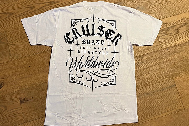 Cruiser brand Tshirt (script) / white