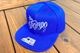 Tacos El Trompo snapback cap (script) / royal x white
