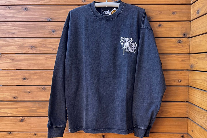 NICETY 8.2oz garment dye longsleeve Tshirt (since) / washed black