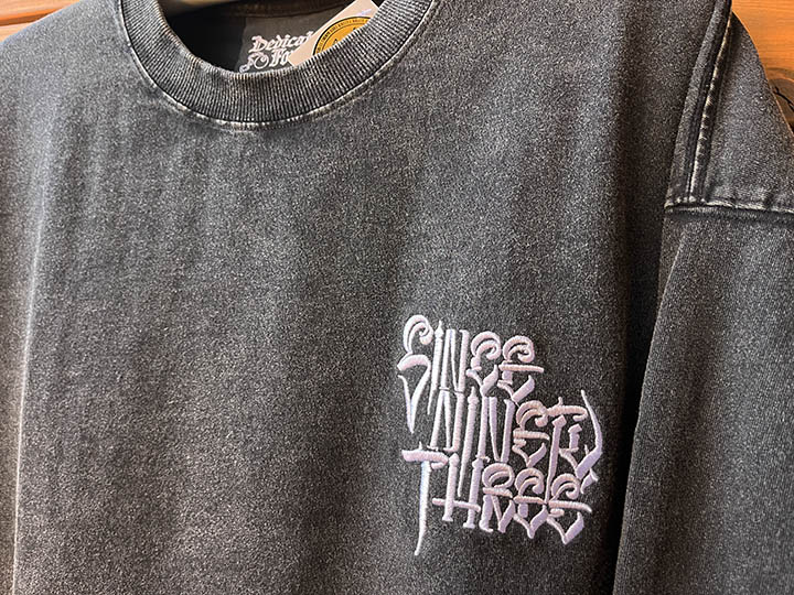 NICETY 8.2oz garment dye longsleeve Tshirt (since) / washed black