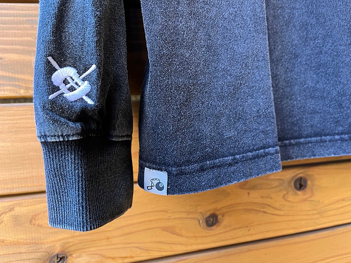 NICETY 8.2oz garment dye longsleeve Tshirt (since) / washed black