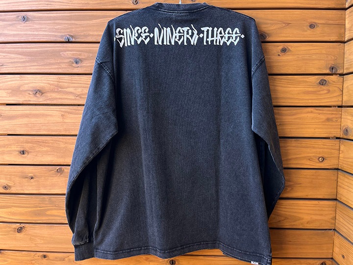 NICETY 8.2oz garment dye longsleeve Tshirt (since) / washed black