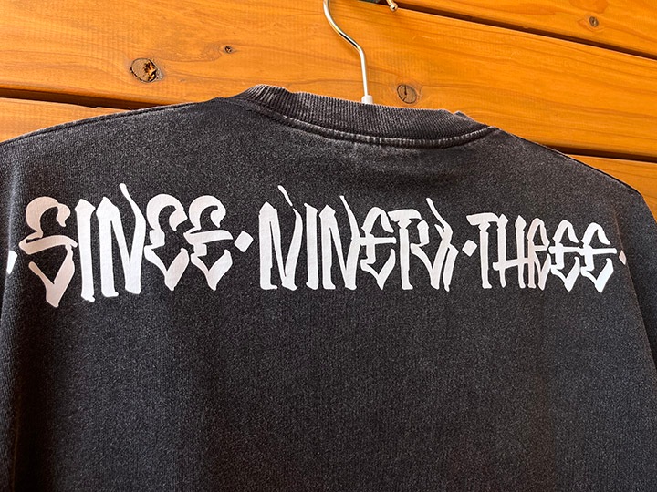 NICETY 8.2oz garment dye longsleeve Tshirt (since) / washed black