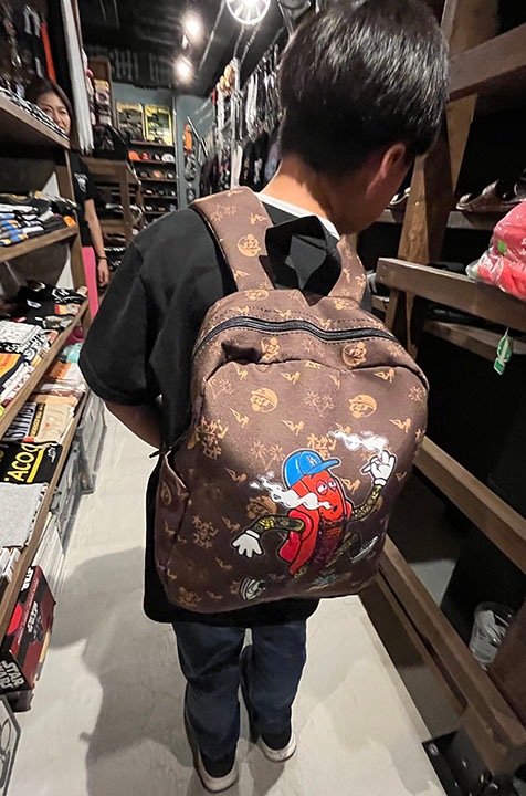 OSSANTHEHOOD kids backpack (fosho) / brown