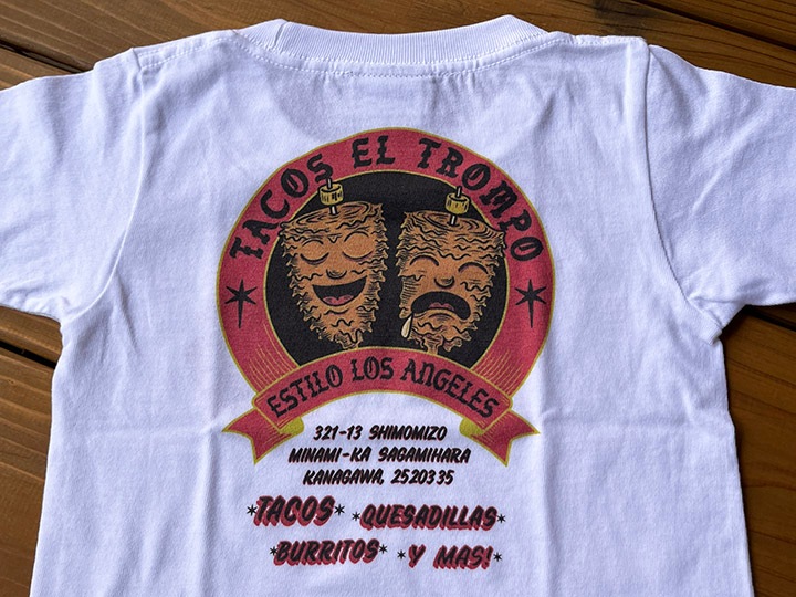 TACOS EL TROMPO kids Tshirt (trompo) / white