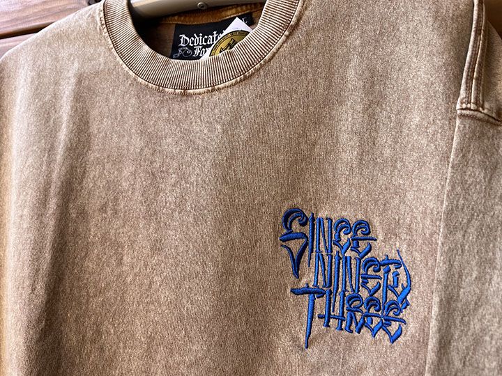 NICETY 8.2oz garment dye longsleeve Tshirt (since) / washed sand