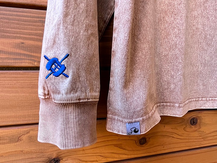 NICETY 8.2oz garment dye longsleeve Tshirt (since) / washed sand