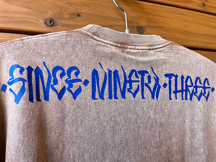 NICETY 8.2oz garment dye longsleeve Tshirt (since) / washed sand