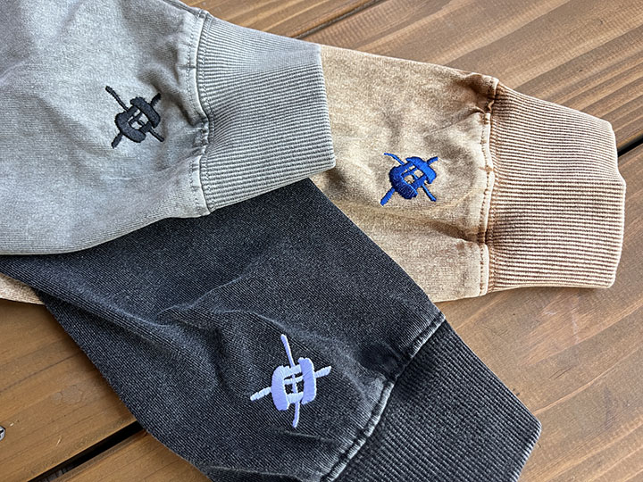 NICETY 8.2oz garment dye longsleeve Tshirt (since) / washed sand