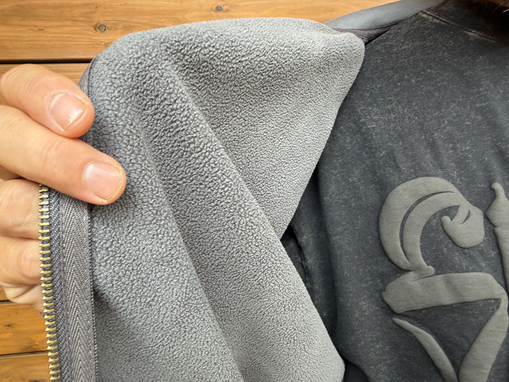 NICETY zipup hood (since) / gray x black 