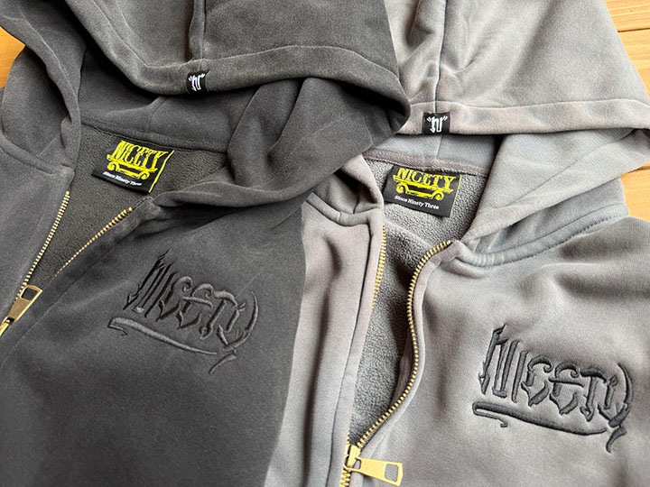 NICETY zipup hood (since) / gray x black 