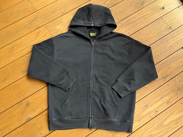 NICETY zipup hood (since) / black x black 