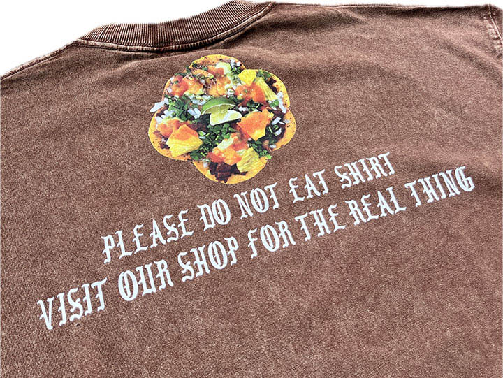 Tacos El Trompo 8.2oz garment dye longsleeve Tee / adobada