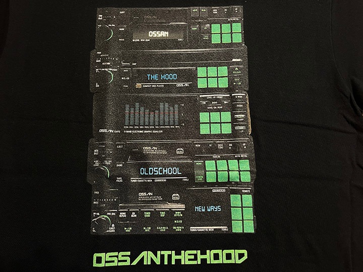 OSSANTHEHOOD Tshirt (six buttons) / black