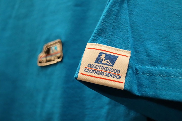 OSSANTHEHOOD Tshirt (patched) / tarquoise