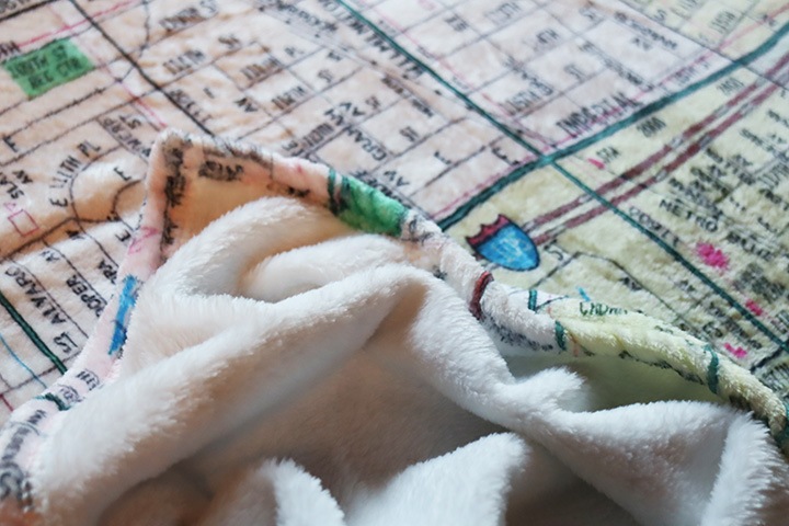 OSSANTHEHOOD big blanket (LAmap) 200cm x 150cm