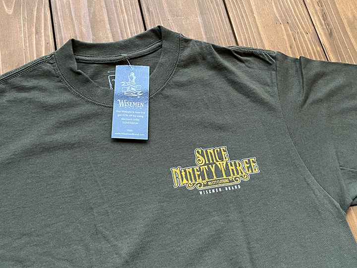 WISEMEN brand Tshirt (Since) / olive
