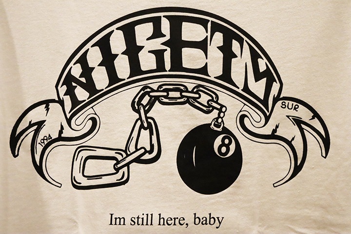 NICETY Tshirt (8ball) / white & black