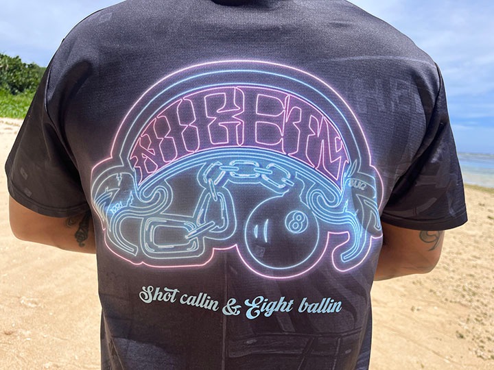 NICETY Φξ dry fit Tshirt (8ball-neon)