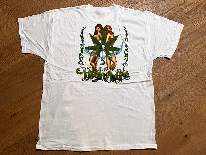 vintage printed Tshirt / white 2XL