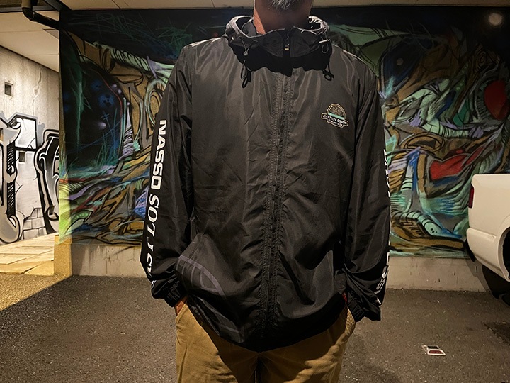 OSSANTHEHOOD nylon zip jacket (eastlos)/ black