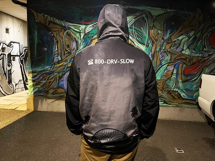 OSSANTHEHOOD nylon zip jacket (eastlos)/ black