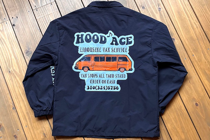 OSSANTHEHOOD coach jacket (limo) / black x whtie