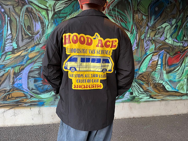 OSSANTHEHOOD coach jacket (limo) / black x whtie
