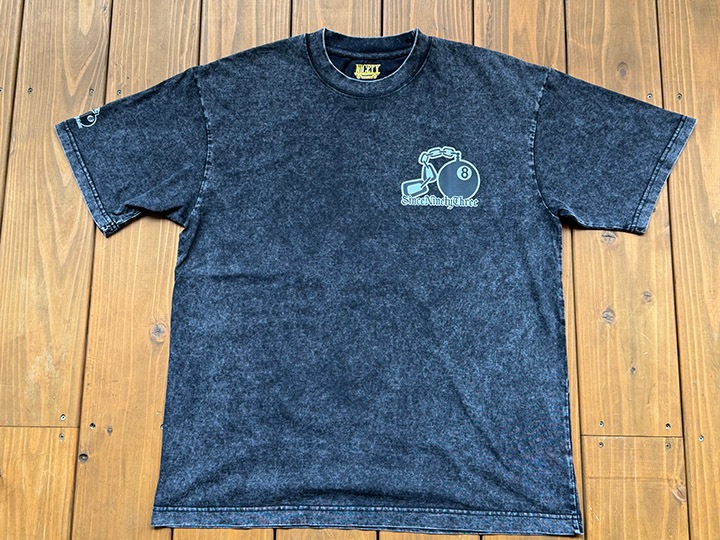 NICETY Tshirt (8ball) / black washed