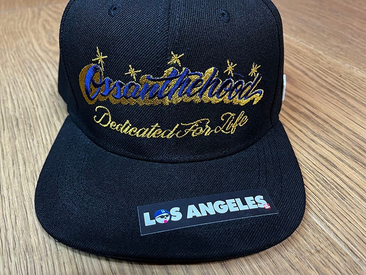 OSSANTHEHOOD snapback cap (dedicated) / black x blue