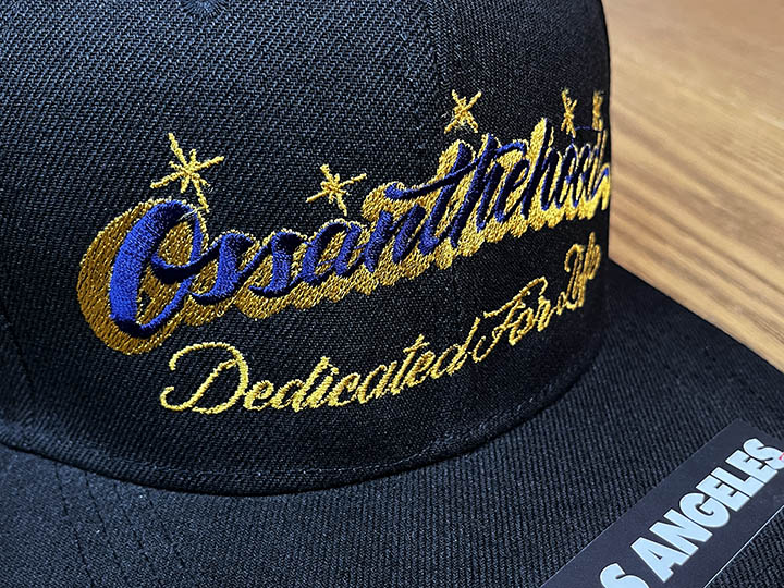 OSSANTHEHOOD snapback cap (dedicated) / black x blue