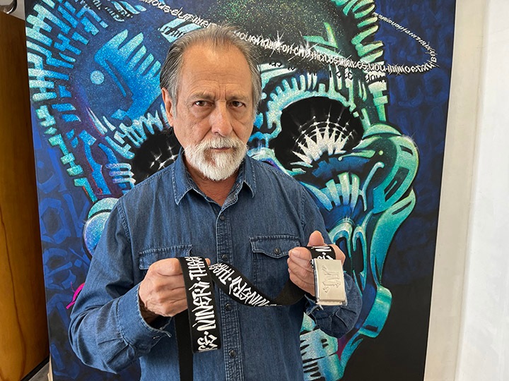 NICETY "SINCE NINETY THREE" web belt / black & white