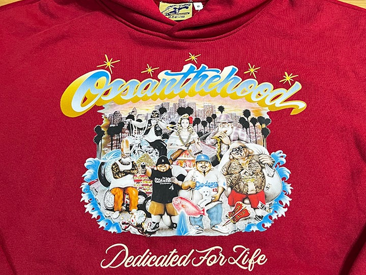 OSSANTHEHOOD 13oz pile hoodie (ʡ) / burgandy