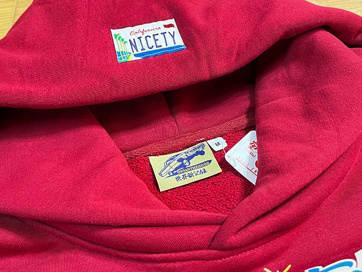 OSSANTHEHOOD 13oz pile hoodie (ʡ) / burgandy