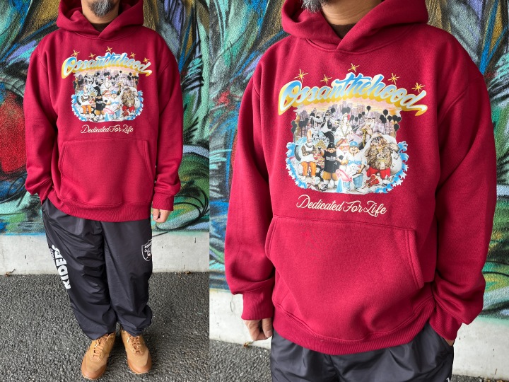 OSSANTHEHOOD 13oz pile hoodie (ʡ) / burgandy