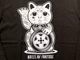 OSSANTHEHOOD longsleeve Tshirt (lucky cat) / black x white