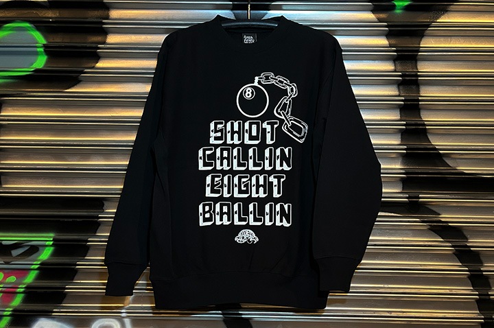 NICETY "eight ballin" 12oz. crewneck sweat / black