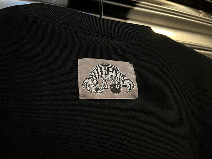 NICETY "eight ballin" 12oz. crewneck sweat / black