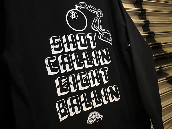 NICETY "eight ballin" 12oz. crewneck sweat / black