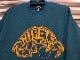 NICETY 10.2oz. ultra heavyweight LS Tshirt (8ball) / turquoise & yellow