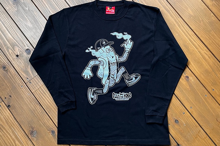 OSSANTHEHOOD longsleeve Tshirt (fosho) / black x white