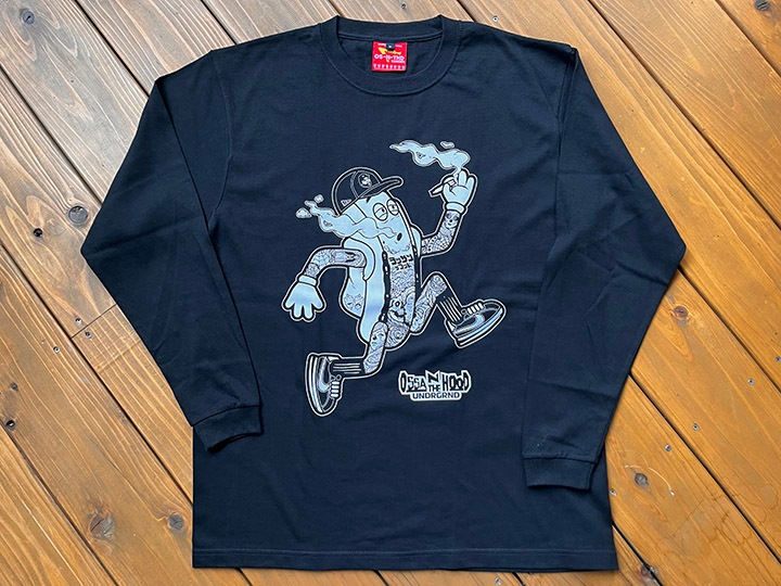 OSSANTHEHOOD longsleeve Tshirt (fosho) / black x white