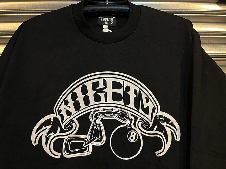 NICETY 10.2oz. ultra heavyweight LS Tshirt (8ball) / black