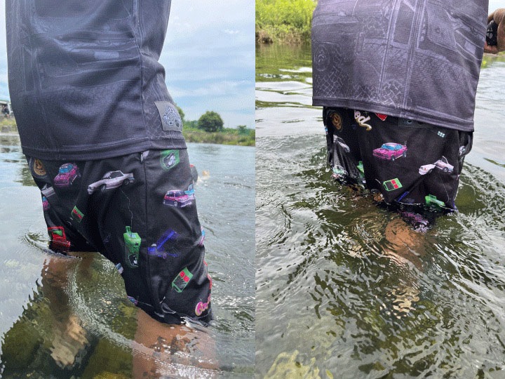 OSSANTHEHOOD Φξ nylon shorts (icons)