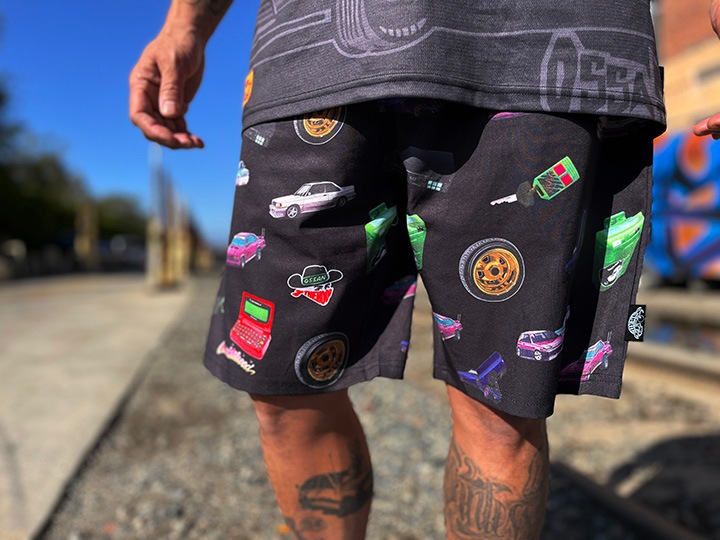 OSSANTHEHOOD Φξ nylon shorts (icons)