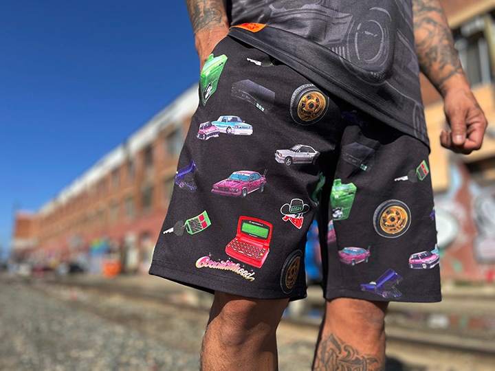 OSSANTHEHOOD Φξ nylon shorts (icons)