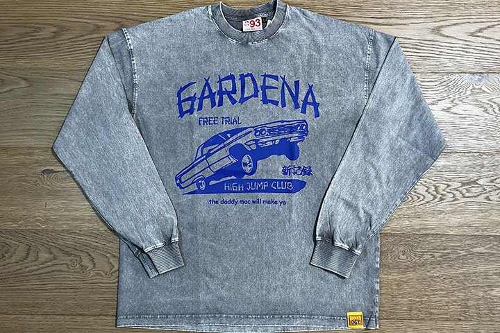 OSSANTHEHOOD 8.2oz garment dye longsleeve Tshirt (jump) / gray