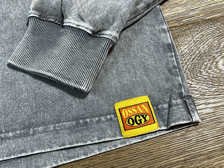 OSSANTHEHOOD 8.2oz garment dye longsleeve Tshirt (jump) / gray