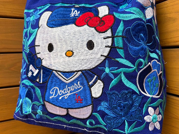 LA handmade zip tote (cat)